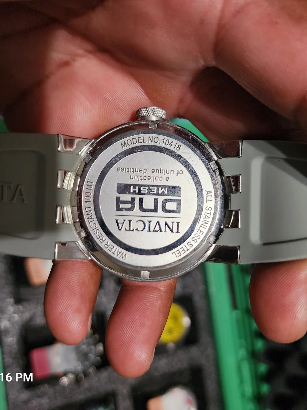 Invicta Silver and White Men's Watch with Mesh Dial